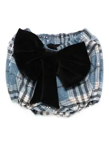 Шорты в клетку с бантом Alapage, синий