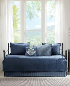 Двусторонний комплект постельного белья quebec из 6 предметов, для дивана-кровати. Madison Park, Navy