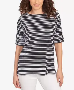 Миниатюрная трикотажная футболка в пеструю полоску Ruby Rd., мультиколор