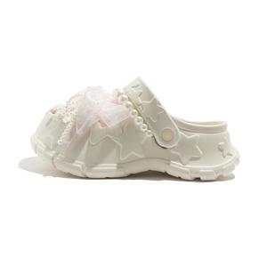 Сабо женские BEIER, Beige A Pink Shoelaces Clogs