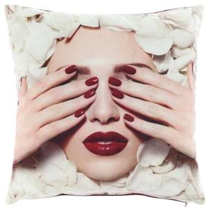 Декоративная подушка Unique Living AW2022, белый - текстиль - 45 х 8 х 45 см