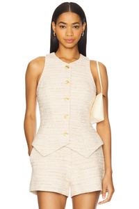 Жилет из твида Matthew Bruch, natural tweed