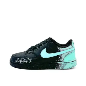 Nike Низкие износостойкие кроссовки для скейтбординга Court Vision Low, унисекс, бирюзовый