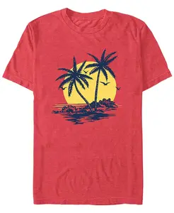 Мужская футболка Generic Additude Palms с короткими рукавами Fifth Sun, красный