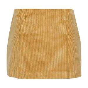 Юбка Miu Miu Corduroy Mini Skirt Yellow, желтый
