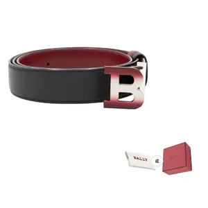 Двусторонний градиентный ремень с гладкой пряжкой и буквой B, мужской, ширина 3,5 см BALLY