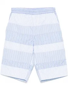 Многослойные полосатые шорты Comme Des Garçons Shirt, синий