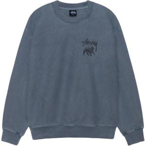 Пигментный крашеный лонгслив Rasta Lion Stussy, синий