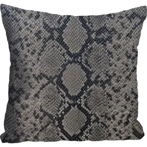 Декоративная подушка queence Stefan с наволочкой, узор под змеиную кожу, животная, экзотическая, дикая Queence, Grau + bedruckt