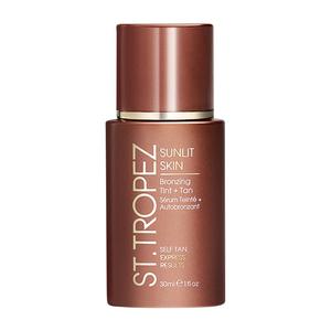 Средство для загара sunlit skin bronzing tint + tan Sttropez, объем 30 мл
