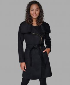 Женское асимметричное пальто-халат KARL LAGERFELD PARIS, Black