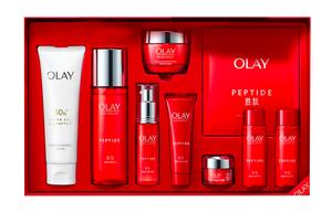 Olay Набор для ухода за кожей Red Bottle: подтягивающий, увлажняющий и контролирующий жирность десятипредметный набор