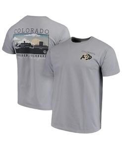 Мужская серая футболка Colorado Buffaloes Comfort Colors Campus Scenery Image One, серый