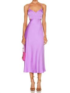 Блакли платье миди с вырезом в цвете аметистовая орхидея A.L.C., Amethyst Orchid