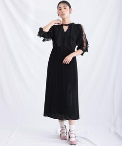 Свадебное платье с оборками и вырезом-«замочной скважиной», платье для гостьи на торжественном мероприятии или встрече выпускников Pourvous, цвет Black