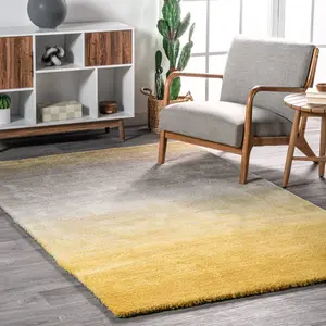 Ковер Handmade Ombre Shag nuLOOM, 122x183 см, желтый