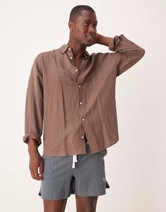 Узкие фактурные шорты ASOS DESIGN шириной 12 см синего цвета