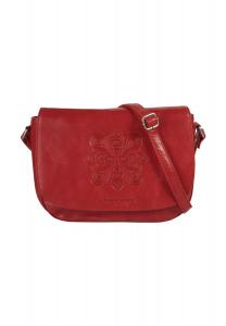 Сумка через плечо Мандала, натуральная кожа bruno banani, красный