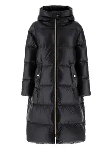 Стеганая куртка с капюшоном Herno, черный