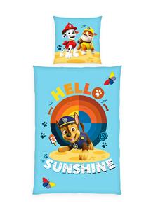Комплект постельного белья из перкаля, 2 предмета, 135x200 см, Щенячий патруль, светло-голубой Herding, 135x200 см