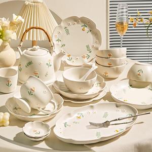 Mose Gujia Jiaju набор столовой посуды: 6 предметов, миски и тарелки, новый стиль 2025, подарок на новоселье, свадебные миски высокого качества