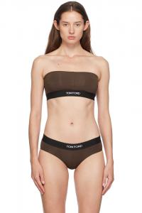 Модельный бюстгальтер-бандо с подписью Tom Ford, коричневый