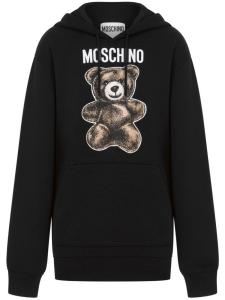 Толстовка с капюшоном и принтом плюшевого мишки Moschino, черный