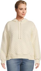 Женская стеганая толстовка с капюшоном, длинными рукавами и широким кроем Mod-o-doc, Ivory