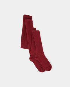 Набор из двух купальников в рубчик для девочек Cotton Juice, гранатовый