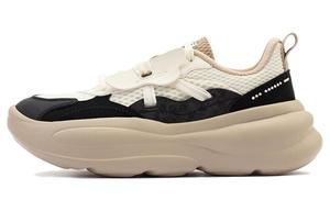 Кроссовки женские толстые низкие бежевый/черный 361°