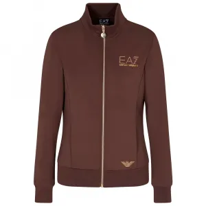 Толстовка EA7 EMPORIO ARMANI Train Evolution full zip, коричневый