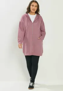 Удлиненная толстовка на молнии curve Yours Clothing, Light Pink