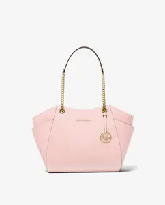 Большая сумка-тоут Jet Set из сафьяновой кожи Michael Michael Kors, пастельно-розовый