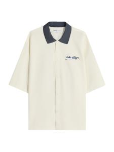 Рубашка на пуговицах Comfort fit Bershka, экрю