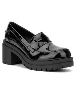 Женские лоферы Penni Lug Sole New York & Company, цвет Black patent