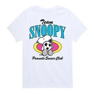 Футболка с принтом «Peanats Team Snoopy Soccer» для мальчиков 8-20 лет Licensed Character, белый