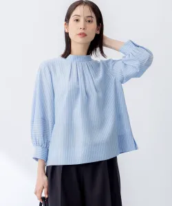 Рубашка из лиоцелла с высоким воротником Suite, цвет Sax Blue Stripe Series [173]