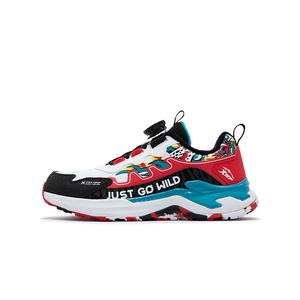 XTEP Детские хлопковые кроссовки с противоскользящей подошвой, износостойкие, TEBUS, белые, черные, с красным верхом, Scholar, детские