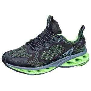 Абразивостойкие дышащие низкие кроссовки для бега мужские черно-зеленые XTEP