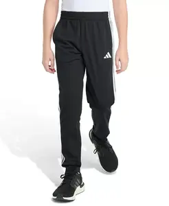 Брюки с эластичным поясом и зауженные для старших мальчиков Adidas, черный