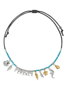 Колье Icons De La Mer с бусинами VERSACE, серебяный