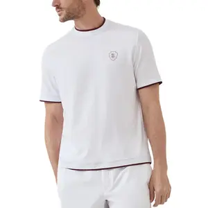 Футболка с логотипом на груди Brunello Cucinelli, белый