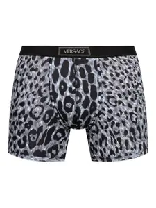 Боксеры с леопардовым принтом на поясе VERSACE, серый