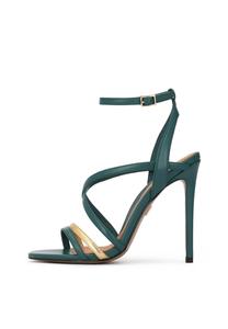 Kazar Сандалии на ремешках в темно-зеленом цвете