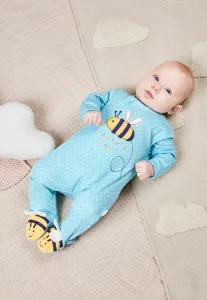 Комбинезон стандартного кроя Jojo Maman Bébé, Duck Egg Blue Bee