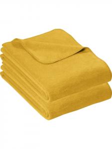 Erwin Müller Хлопковый плед, комплект из 2 штук, золотистого цвета