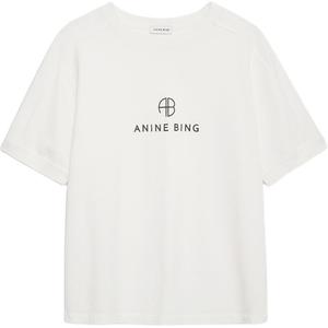 Футболка с принтом логотипа Anine Bing, слоновая кость