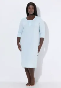 Ночная рубашка с рукавами 3/4 и английской вышивкой Ulla Popken, Arctic Blue