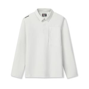 FILA Белая мужская поло Steam Gray с воротником-поло, умеренно прямой крой