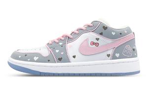 Jordan Баскетбольные кроссовки Air 1 Low-Top Vintage, женские, серые, розовые, белые